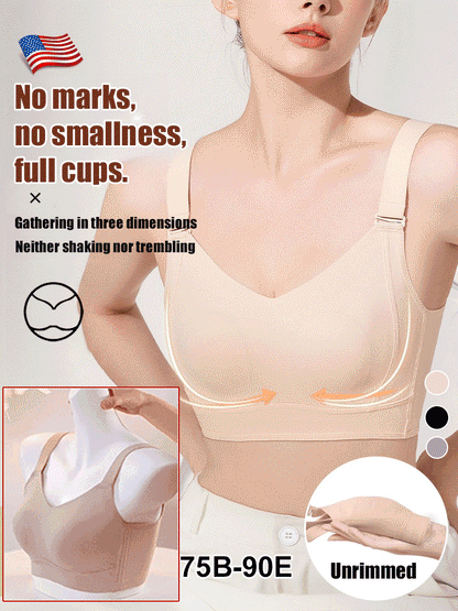 Anti-sagging large breast support Ice Silk bra ( Pack of 3 )