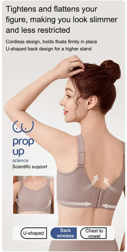 Anti-sagging large breast support Ice Silk bra ( Pack of 3 )