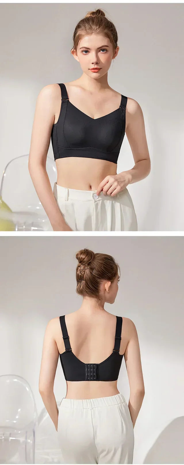 Anti-sagging large breast support Ice Silk bra ( Pack of 3 )
