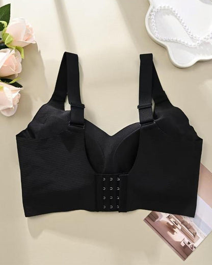 Solid Color Four Rows Adjustable Wireless Women's Bra